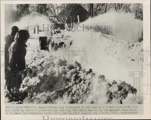 1952 press photo snow plow - press,